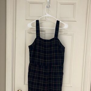 Plaid Sleeveless Jumpsuit